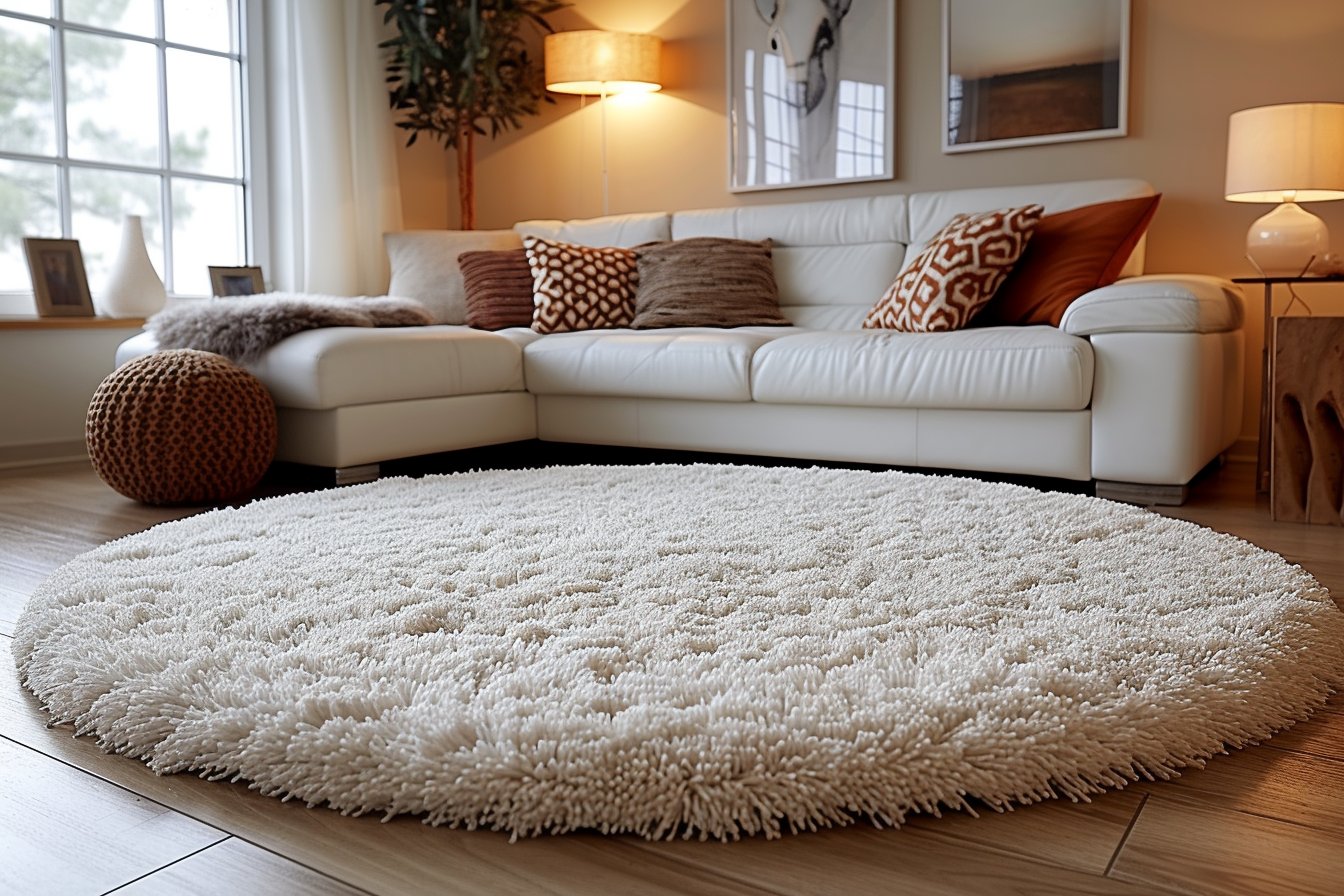 Le tapis shaggy rond : une touche incontournable pour votre espace