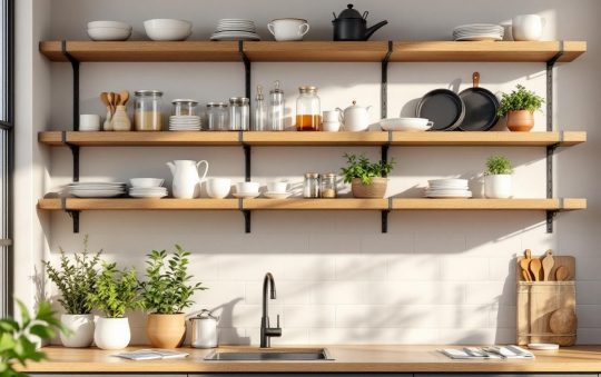 Les meilleures étagères murales pour une cuisine pratique et stylée