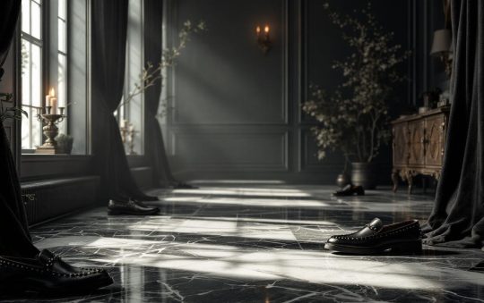 Des dalles de marbre aux semelles cloutées : une maison à l’image de vos chaussures gothiques